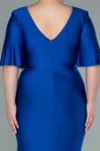 Long Sax Blue Plus Size Evening Dress ABU2441