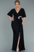 Long Black Plus Size Evening Dress ABU2441