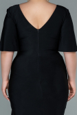 Long Black Plus Size Evening Dress ABU2441