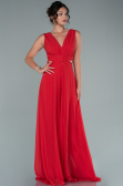 Red Chiffon Invitation Dress DS1300