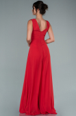 Red Chiffon Invitation Dress DS1300