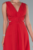 Red Chiffon Invitation Dress DS1300