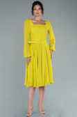 Midi Pistachio Green Chiffon Invitation Dress ABK1441