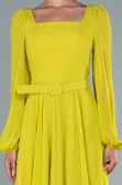 Midi Pistachio Green Chiffon Invitation Dress ABK1441