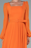 Midi Orange Chiffon Invitation Dress ABK1441