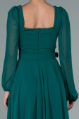 Midi Emerald Green Chiffon Invitation Dress ABK1441