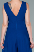 Sax Blue Chiffon Invitation Dress DS1300