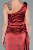 Light Brown Long Satin Prom Gown ABU2173
