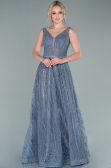 Grey Long Evening Dress ABU2418