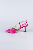 Fuchsia Satin Evening Shoe AB1084