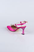 Fuchsia Satin Evening Shoe AB1084