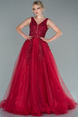 Long Burgundy Evening Dress ABU2107