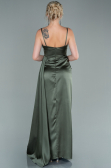 Long Olive Drab Satin Evening Dress ABU2477