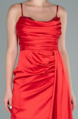 Long Red Satin Evening Dress ABU2477