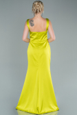 Long Pistachio Green Satin Prom Gown ABU2479