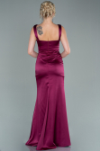 Long Cherry Colored Satin Prom Gown ABU2479