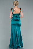 Long Emerald Green Satin Prom Gown ABU2479