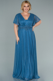 Long Indigo Plus Size Evening Dress ABU2498