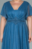 Long Indigo Plus Size Evening Dress ABU2498