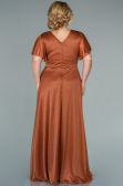 Long Orange Plus Size Evening Dress ABU2498