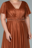 Long Orange Plus Size Evening Dress ABU2498