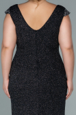 Long Anthracite Plus Size Evening Dress ABU2438