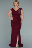 Long Burgundy Plus Size Evening Dress ABU2438
