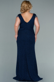 Long Navy Blue Plus Size Evening Dress ABU2438