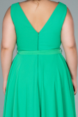 Midi Green Chiffon Plus Size Evening Dress ABK1467