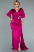 Fuchsia Long Plus Size Evening Dress ABU2441