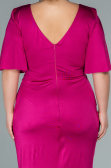 Fuchsia Long Plus Size Evening Dress ABU2441