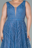 Long Indigo Plus Size Evening Dress ABU2501