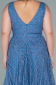 Long Indigo Plus Size Evening Dress ABU2501