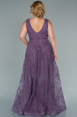 Long Lavender Plus Size Evening Dress ABU2501
