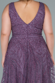 Long Lavender Plus Size Evening Dress ABU2501