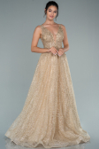 Long Gold Evening Dress ABU2131