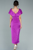 Fuchsia Short Satin Invitation Dress ABK1107
