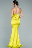 Long Pistachio Green Satin Prom Gown ABU2518