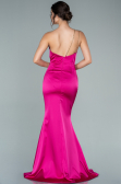 Long Fuchsia Satin Prom Gown ABU2518