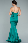 Long Emerald Green Satin Prom Gown ABU2518