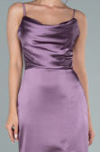 Long Lavender Satin Prom Gown ABU1938