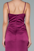 Long Cherry Colored Satin Prom Gown ABU1938