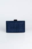 Navy Blue Suede Night Bag SH801