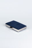 Navy Blue Suede Night Bag SH801