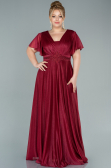 Burgundy Long Plus Size Evening Dress ABU2498