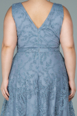 Long Grey Plus Size Evening Dress ABU2537