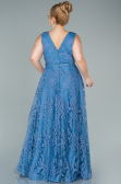 Long Indigo Plus Size Evening Dress ABU2537