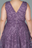 Long Lavender Plus Size Evening Dress ABU2537