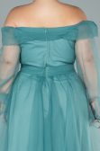 Turquoise Long Oversized Evening Dress ABU1535
