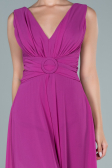 Fuchsia Chiffon Invitation Dress ABT075